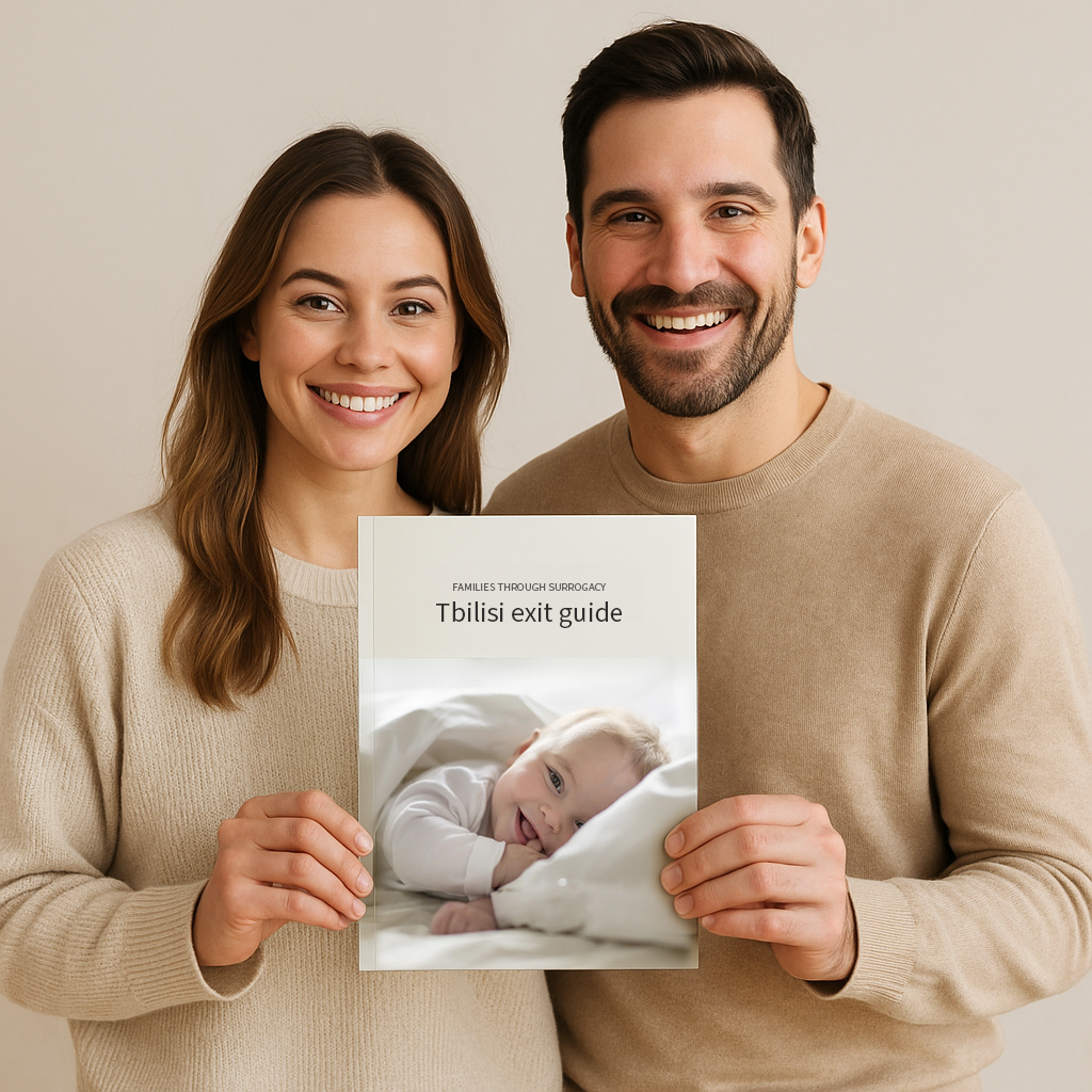 Couple holding Surrogacy Exit Guide
